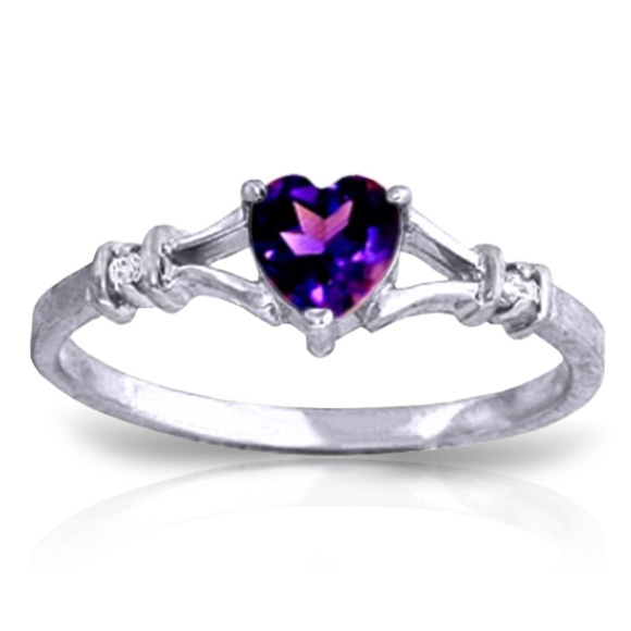 Galaxy Gold Products Jewelry - SOLID GOLD RINGS W/NATURAL DIAMONDS & AMETHYST